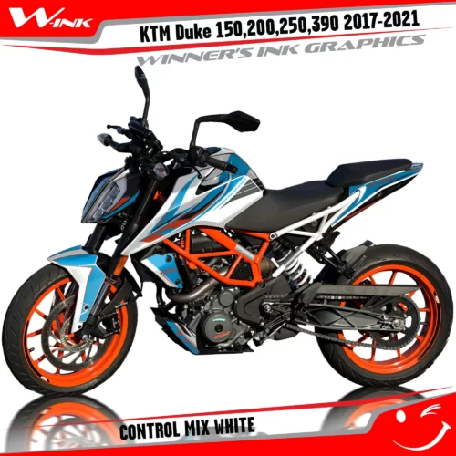 KTM-Duke-125-200-250-390-2017-2018-2019-2020-2021-2022-graphics-kit-and-decals- Control-Mix-White