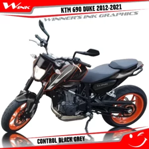 KTM-Duke-690-2012-2013-2014-2015-2016-2017-2018-2019-2020-graphics-kit-and-decals-Control-Black-Grey