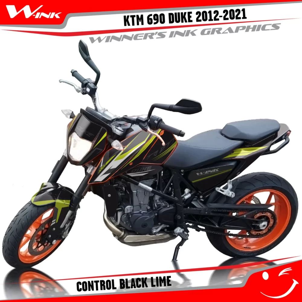 KTM-Duke-690-2012-2013-2014-2015-2016-2017-2018-2019-2020-graphics-kit-and-decals-Control-Black-Lime