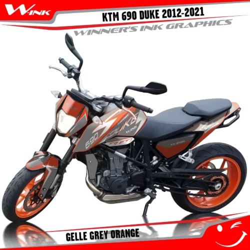 KTM-Duke-690-2012-2013-2014-2015-2016-2017-2018-2019-2020-graphics-kit-and-decals-Gelle-Grey-Orange