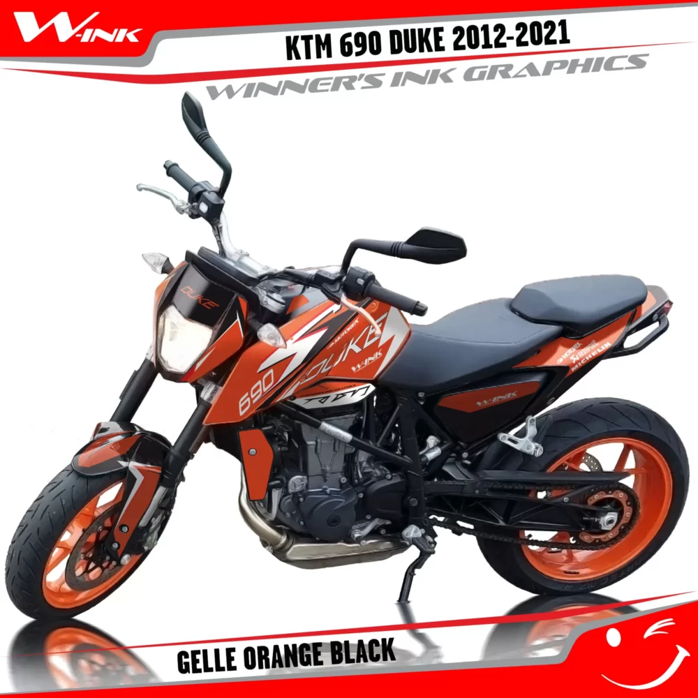 KTM-Duke-690-2012-2013-2014-2015-2016-2017-2018-2019-2020-graphics-kit-and-decals-Gelle-Orange-Black
