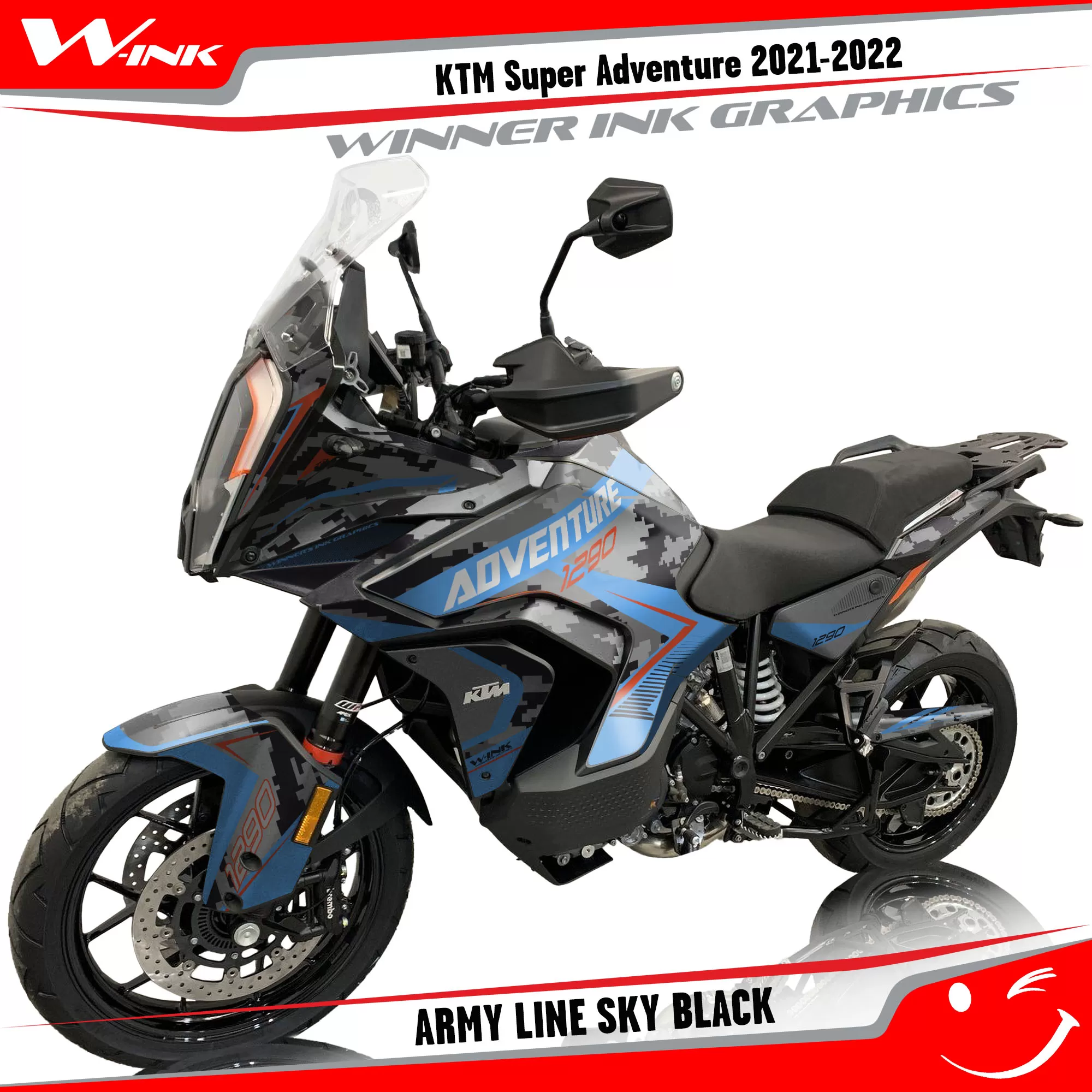 KTM-Super-Adventure-S-2021-2022-graphics-kit-and-decals-with-designs-Army-Line-Sky-Black