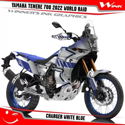 Yamaha-Tenere-700-2022-World-Raid-graphics-kit-and-decals-with-desing-Charger-White-Blue
