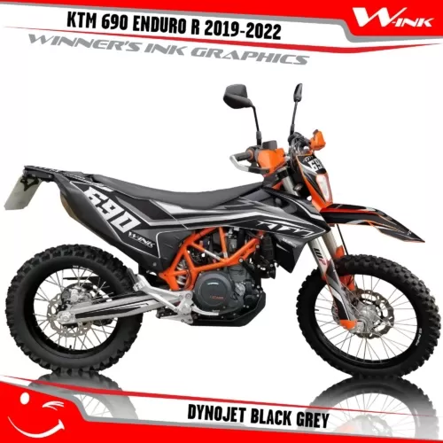 KTM-690-ENDURO-R-2019-2020-2021-2022-graphics-kit-and-decals-DynoJet-Black-Grey