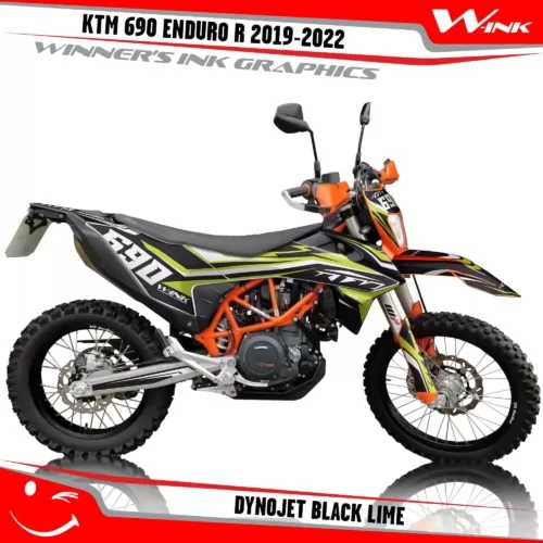 KTM-690-ENDURO-R-2019-2020-2021-2022-graphics-kit-and-decals-DynoJet-Black-Lime