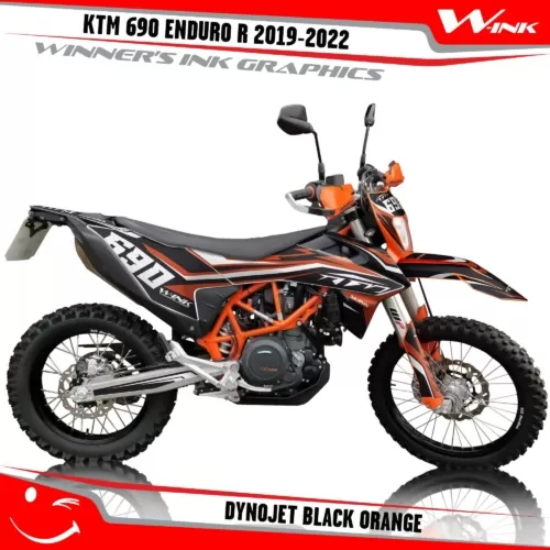 KTM-690-ENDURO-R-2019-2020-2021-2022-graphics-kit-and-decals-DynoJet-Black-Orange
