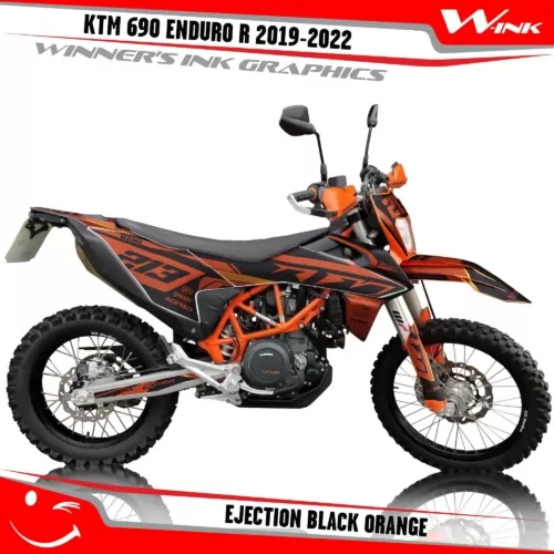 KTM-690-ENDURO-R-2019-2020-2021-2022-graphics-kit-and-decals-Ejection-Black-Orange