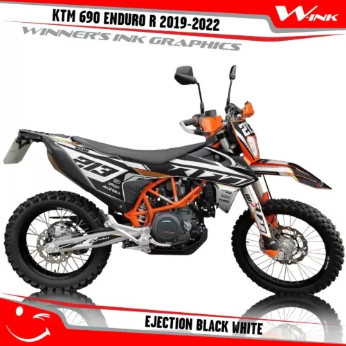 KTM-690-ENDURO-R-2019-2020-2021-2022-graphics-kit-and-decals-Ejection-Black-White