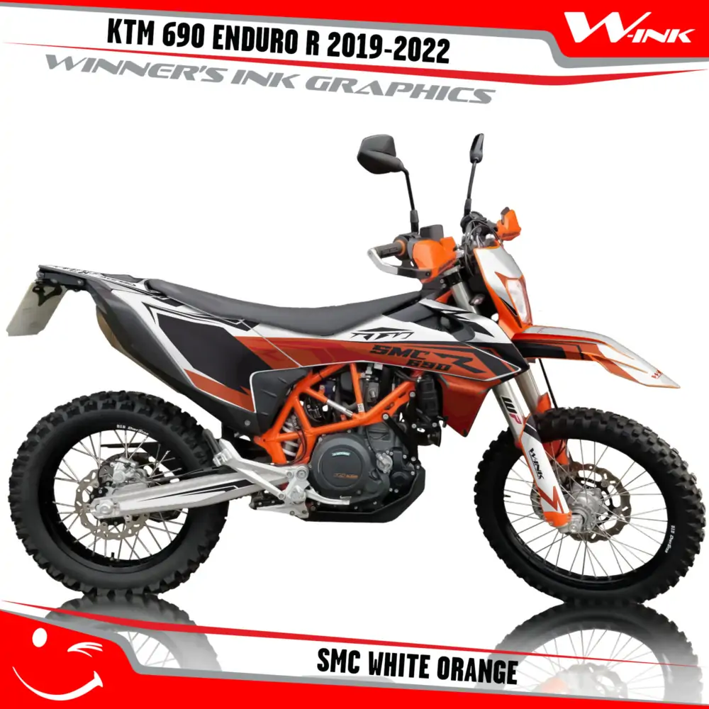 KTM-690-ENDURO-R-2019-2020-2021-2022-graphics-kit-and-decals-SMC-White-Orange