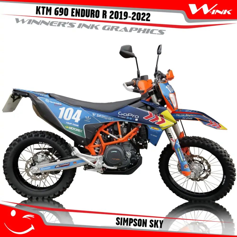 KTM-690-ENDURO-R-2019-2020-2021-2022-graphics-kit-and-decals-Simpson-Sky