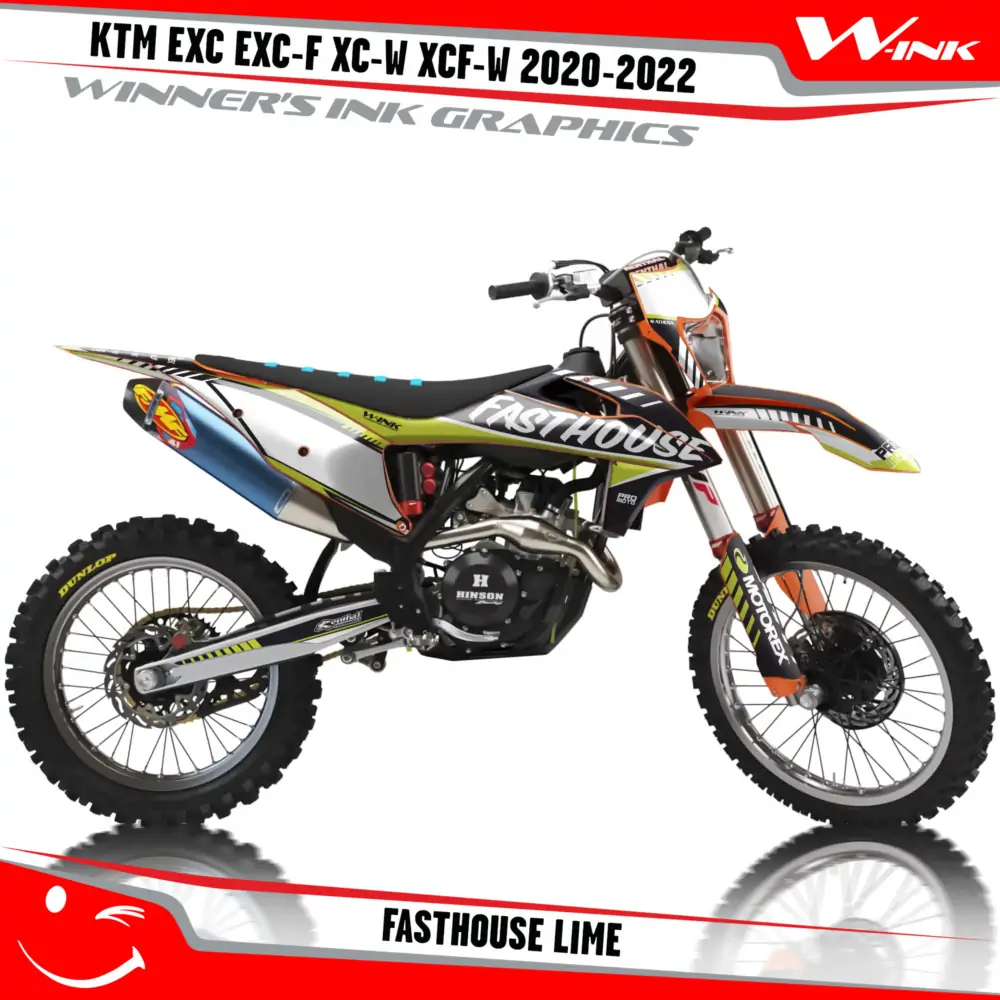 KTM-EXC-EXC-F-XC-W-XCF-W-2020-2021-2022-graphics-kit-and-decals-with-design-Fasthouse-Lime
