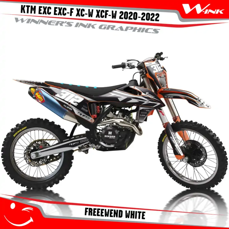 KTM-EXC-EXC-F-XC-W-XCF-W-2020-2021-2022-graphics-kit-and-decals-with-design-Freeweend-White