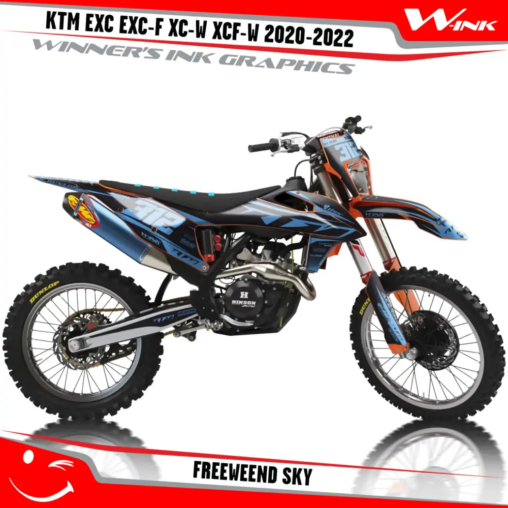 KTM-EXC-EXC-F-XC-W-XCF-W-2020-2021-2022-graphics-kit-and-decals-with-design-Freewend-Sky