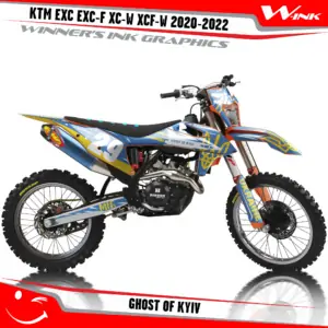 KTM-EXC-EXC-F-XC-W-XCF-W-2020-2021-2022-graphics-kit-and-decals-with-design-Ghost-of-Kyiv