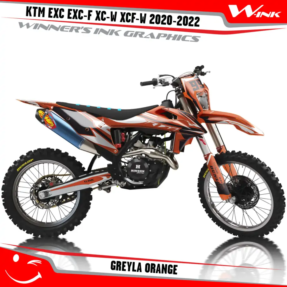 KTM-EXC-EXC-F-XC-W-XCF-W-2020-2021-2022-graphics-kit-and-decals-with-design-Greyla-Orange