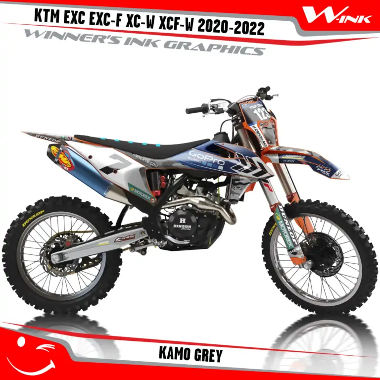 KTM-EXC-EXC-F-XC-W-XCF-W-2020-2021-2022-graphics-kit-and-decals-with-design-Kamo-Grey