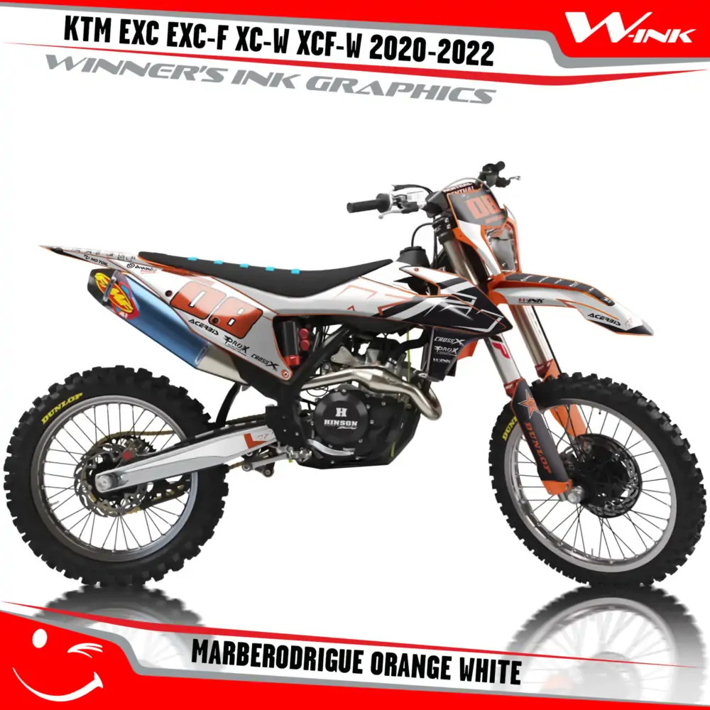 KTM-EXC-EXC-F-XC-W-XCF-W-2020-2021-2022-graphics-kit-and-decals-with-design-Marberodrigue-Orange-White