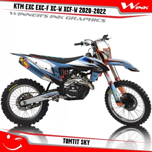 KTM-EXC-EXC-F-XC-W-XCF-W-2020-2021-2022-graphics-kit-and-decals-with-design-Tomtit-Sky