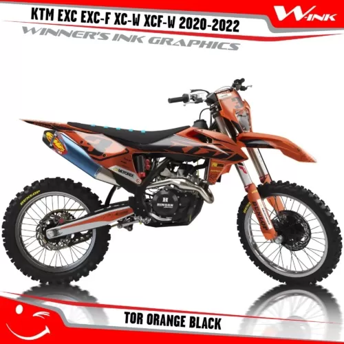 KTM-EXC-EXC-F-XC-W-XCF-W-2020-2021-2022-graphics-kit-and-decals-with-design-Tor-Orange-Black