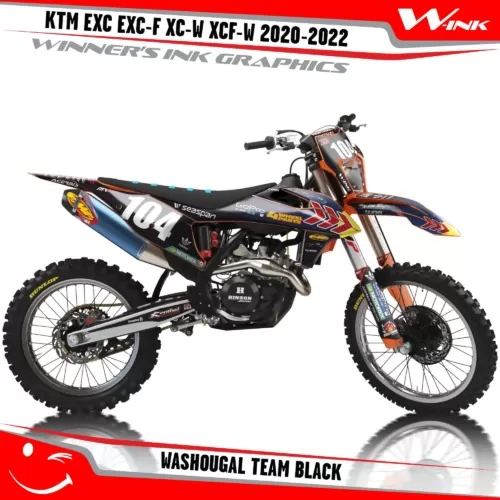 KTM-EXC-EXC-F-XC-W-XCF-W-2020-2021-2022-graphics-kit-and-decals-with-design-Washougal-Team-Black