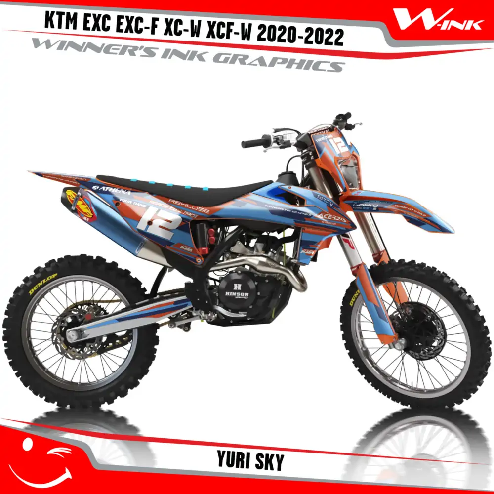 KTM-EXC-EXC-F-XC-W-XCF-W-2020-2021-2022-graphics-kit-and-decals-with-design-Yuri-Sky