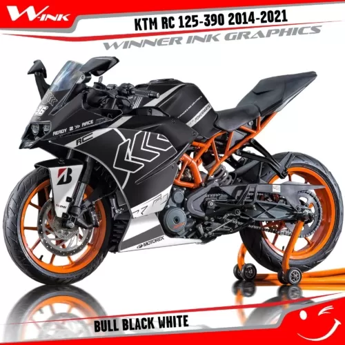 KTM-RC-125,200,250,390-2014-2015-2016-2017-2018-2019-2020-2021-graphics-kit-and-decals-Bull-Black-White