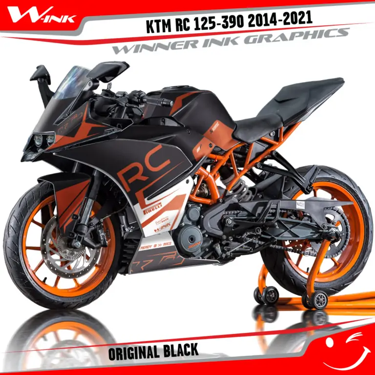 KTM-RC-125,200,250,390-2014-2015-2016-2017-2018-2019-2020-2021-graphics-kit-and-decals-Original-Black
