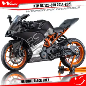 KTM-RC-125,200,250,390-2014-2015-2016-2017-2018-2019-2020-2021-graphics-kit-and-decals-Original-Black-Grey