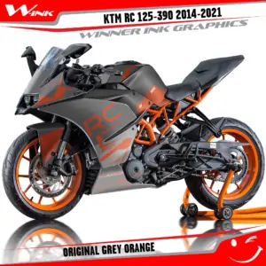 KTM-RC-125,200,250,390-2014-2015-2016-2017-2018-2019-2020-2021-graphics-kit-and-decals-Original-Grey-Orange