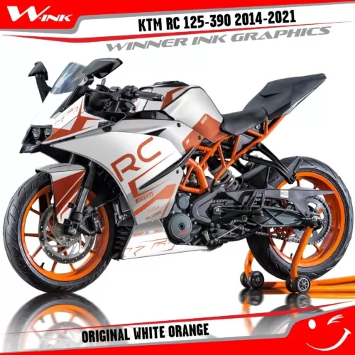 KTM-RC-125,200,250,390-2014-2015-2016-2017-2018-2019-2020-2021-graphics-kit-and-decals-Original-White-Orange