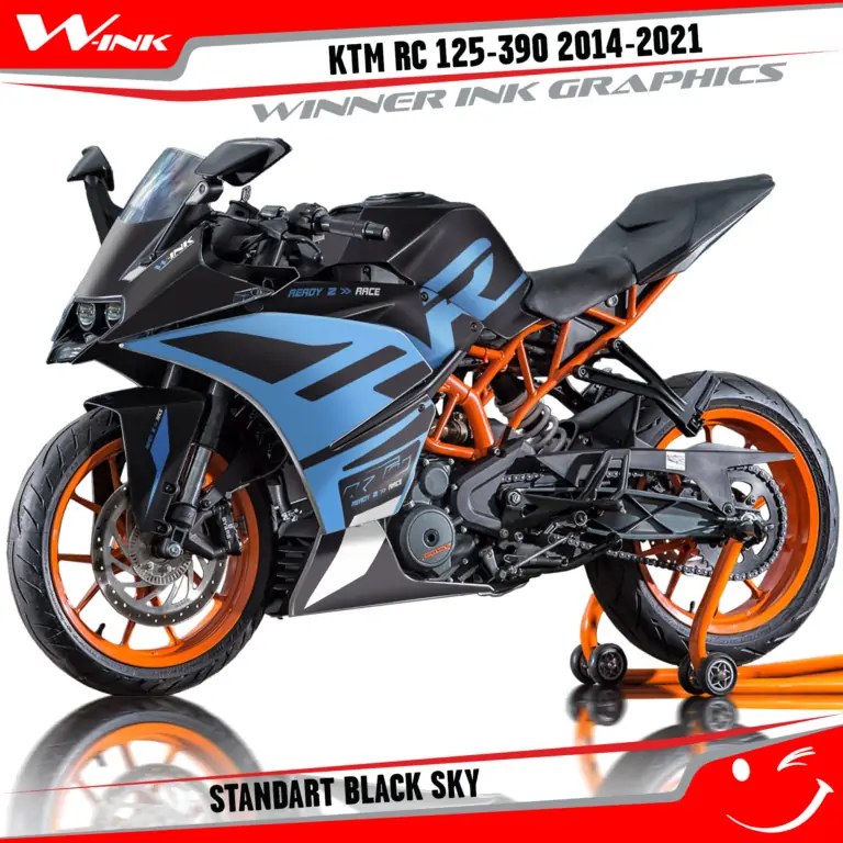 KTM-RC-125,200,250,390-2014-2015-2016-2017-2018-2019-2020-2021-graphics-kit-and-decals-Standart-Black-Sky