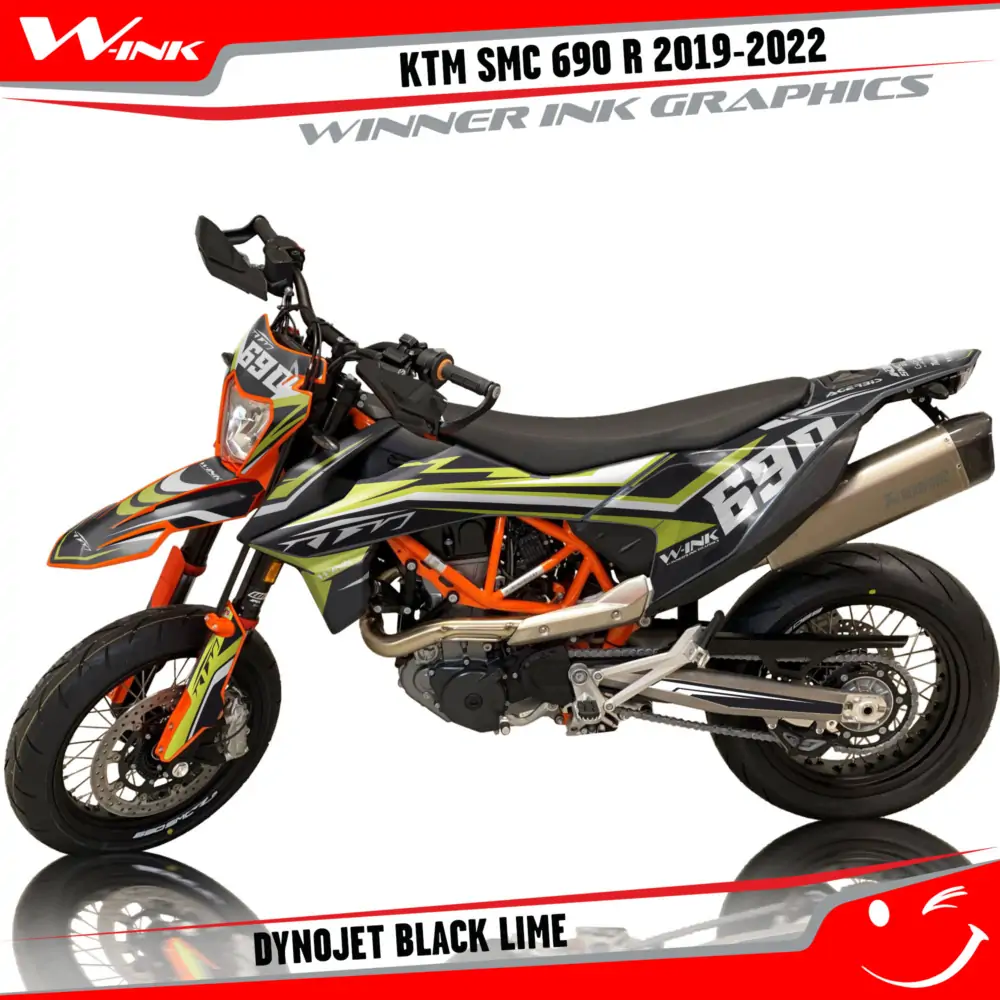 KTM-SMC-690-2019-2020-2021-2022-graphics-kit-and-decals-DynoJet-Black-Lime