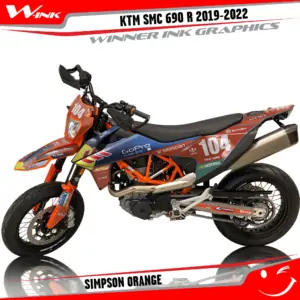 KTM-SMC-690-2019-2020-2021-2022-graphics-kit-and-decals-Simpson-Orange