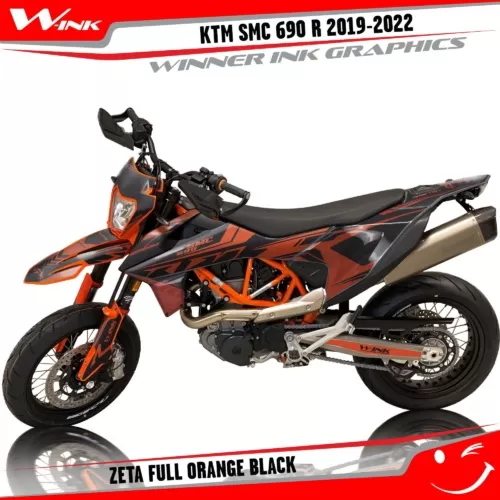 KTM-SMC-690-2019-2020-2021-2022-graphics-kit-and-decals-Zeta-Full-Orange-Black