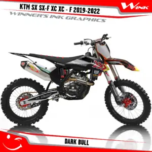 KTM-SX-SX-F-XC-XC-F-2019-2020-2021-2022-graphics-kit-and-decals-with-design-Dark-Bull