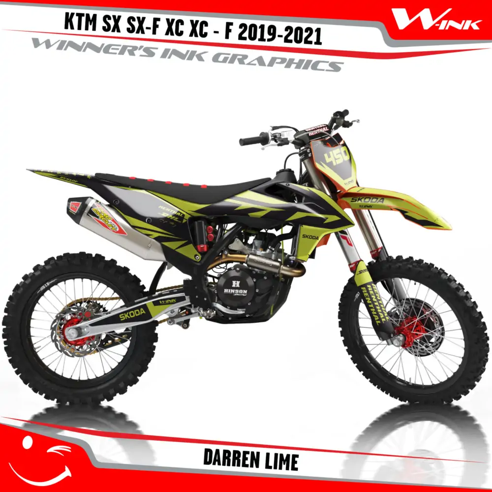 KTM-SX-SX-F-XC-XC-F-2019-2020-2021-2022-graphics-kit-and-decals-with-design-Darren-Lime
