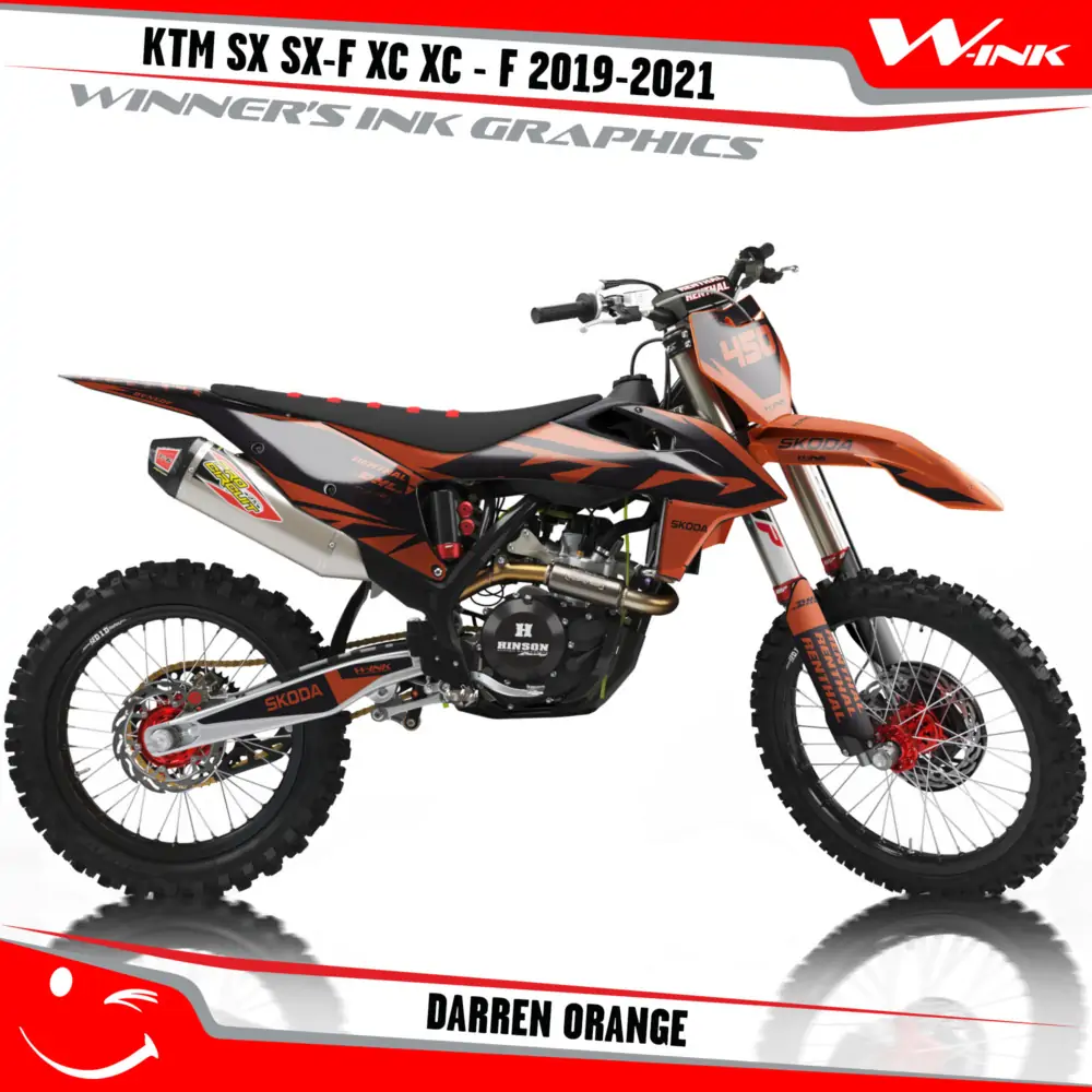 KTM-SX-SX-F-XC-XC-F-2019-2020-2021-2022-graphics-kit-and-decals-with-design-Darren-Orange