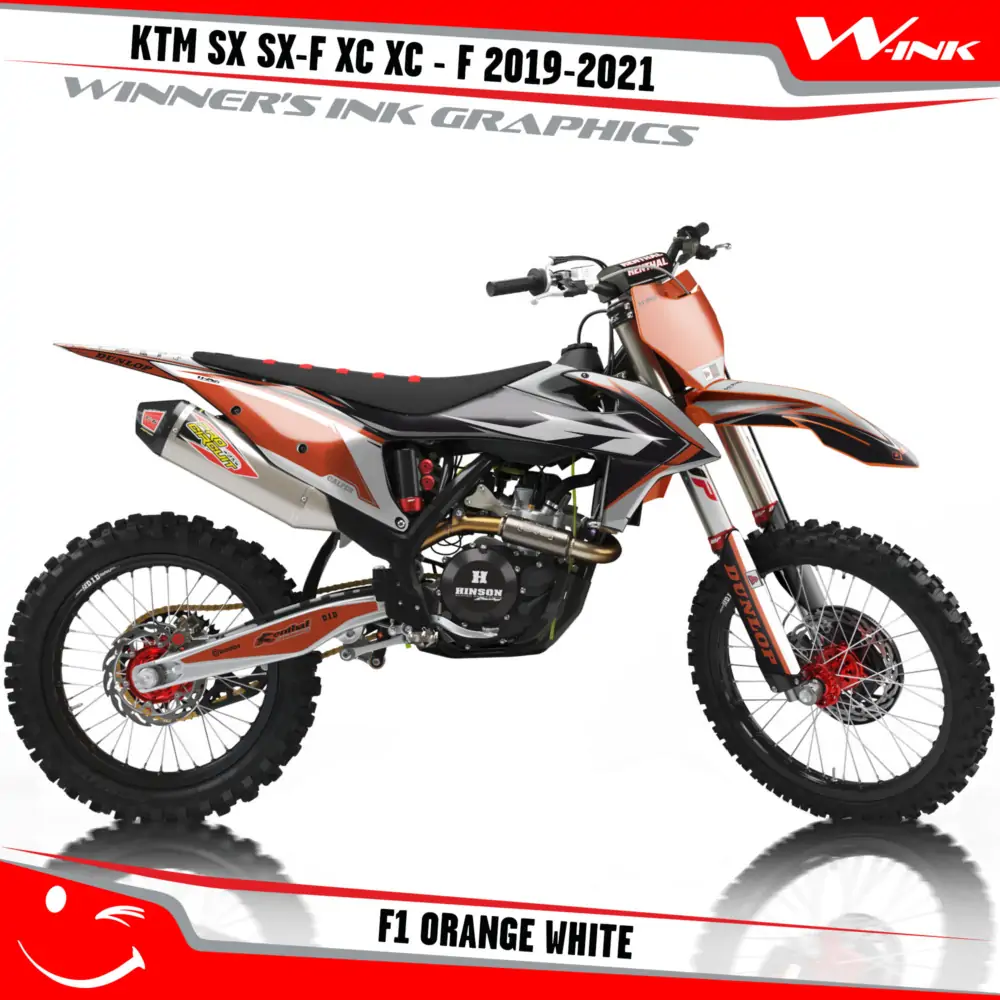 KTM-SX-SX-F-XC-XC-F-2019-2020-2021-2022-graphics-kit-and-decals-with-design-F1-Orange-White