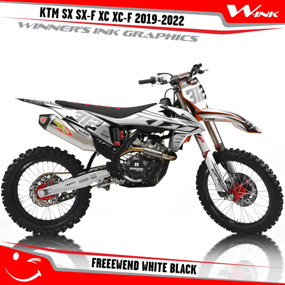 KTM-SX-SX-F-XC-XC-F-2019-2020-2021-2022-graphics-kit-and-decals-with-design-Freeweend-White-Black