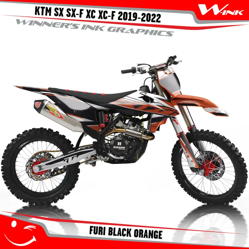 KTM-SX-SX-F-XC-XC-F-2019-2020-2021-2022-graphics-kit-and-decals-with-design-Furi-Black-Orange