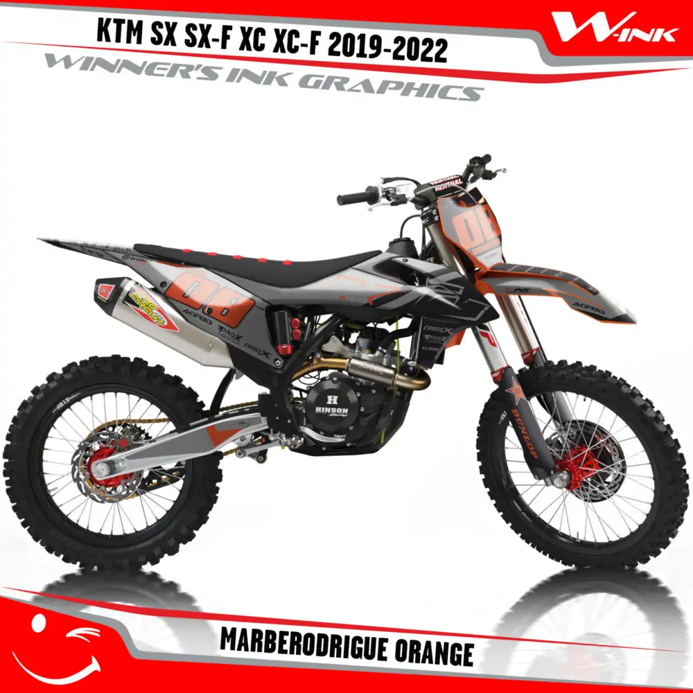 KTM-SX-SX-F-XC-XC-F-2019-2020-2021-2022-graphics-kit-and-decals-with-design-Marberodrigue-Orange