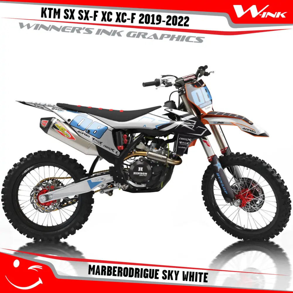 KTM-SX-SX-F-XC-XC-F-2019-2020-2021-2022-graphics-kit-and-decals-with-design-Marberodrigue-Sky-White