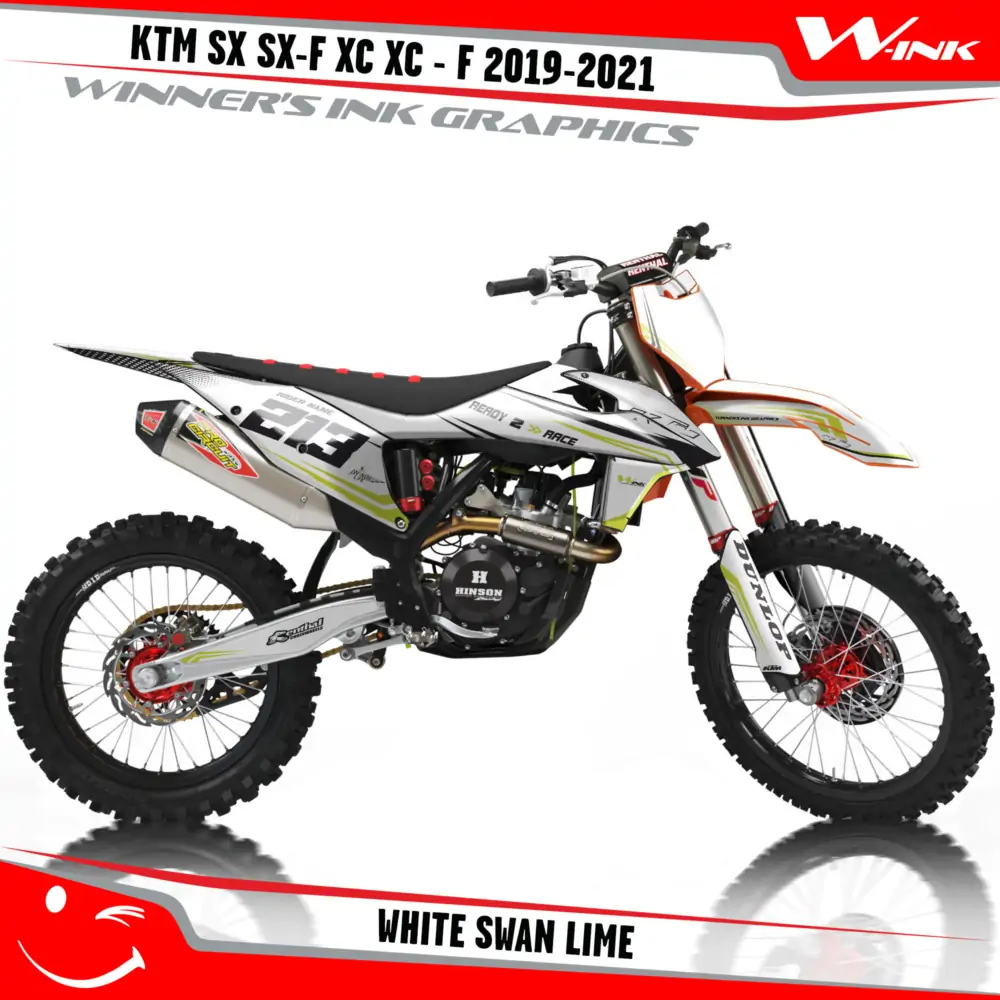 KTM-SX-SX-F-XC-XC-F-2019-2020-2021-2022-graphics-kit-and-decals-with-design-White-Swan-Lime