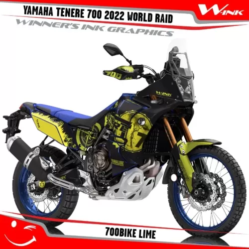 Yamaha-Tenere-700-2022-World-Raid-graphics-kit-and-decals-with-desing-700bike-Lime