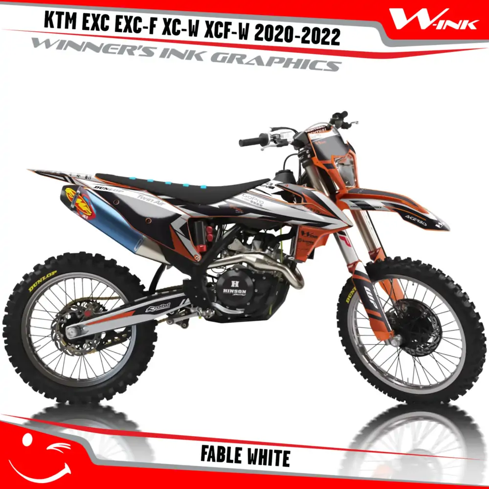 KTM-EXC-EXC-F-XC-W-XCF-W-2020-2021-2022-graphics-kit-and-decals-with-design-Fable-White
