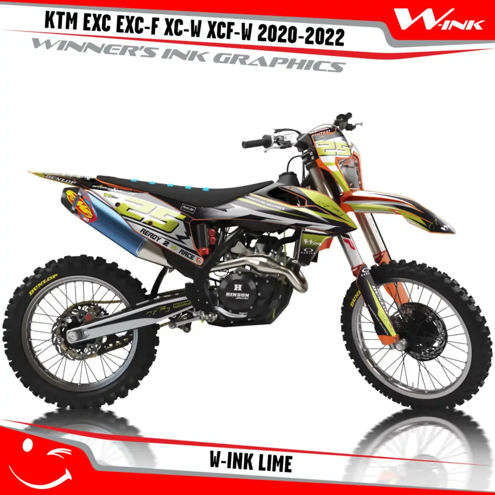 KTM-EXC-EXC-F-XC-W-XCF-W-2020-2021-2022-graphics-kit-and-decals-with-design-W-Ink-Lime