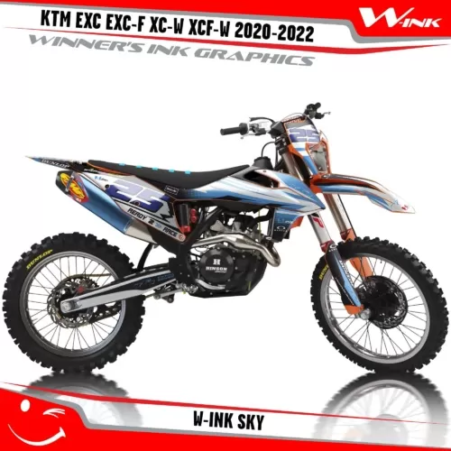 KTM-EXC-EXC-F-XC-W-XCF-W-2020-2021-2022-graphics-kit-and-decals-with-design-W-Ink-Sky