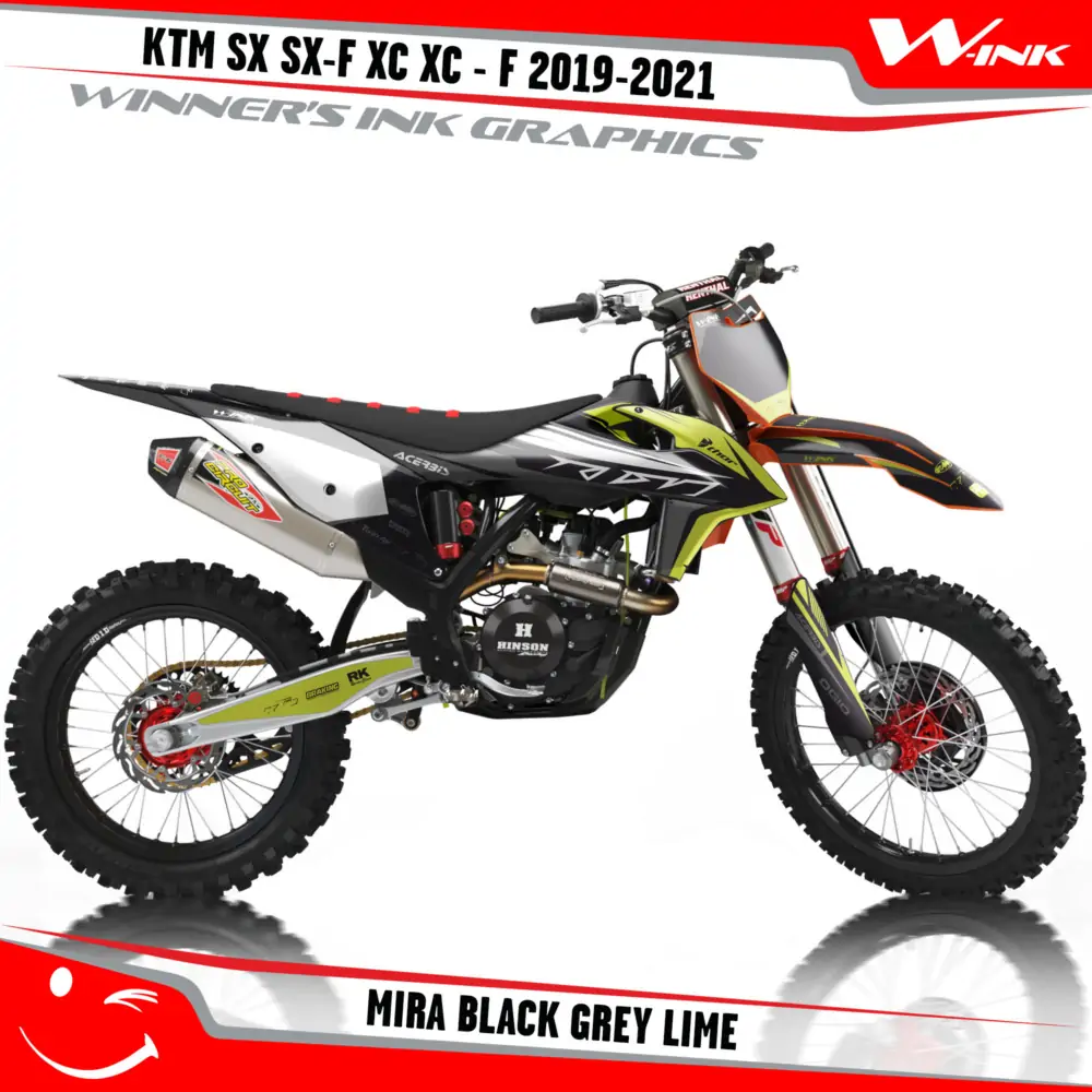 KTM-SX-SX-F-XC-XC-F-2019-2020-2021-2022-graphics-kit-and-decals-with-design-Mira-Black-Grey-Lime