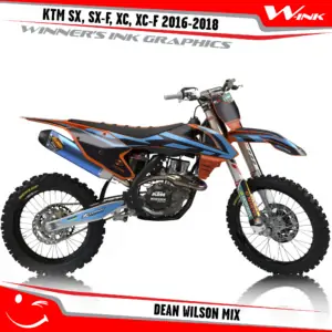 KTM-SX,SX-F,XC,XC-F-2016-2017-2018-graphics-kit-and-decals-Dean-Wilson-Mix