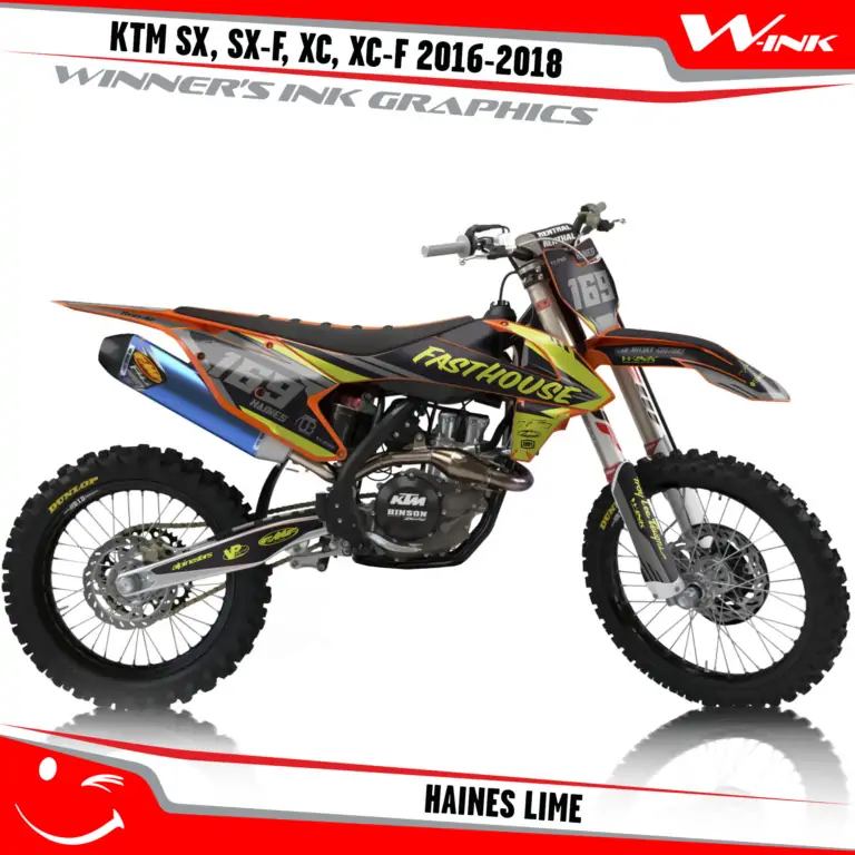 KTM-SX,SX-F,XC,XC-F-2016-2017-2018-graphics-kit-and-decals-Haines-Lime